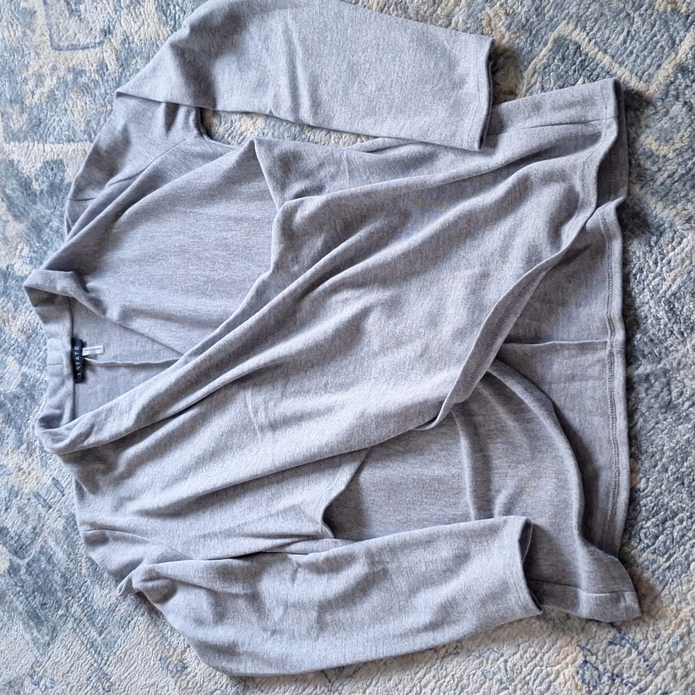 1. STATE lightweight faux wrap sweater, size S